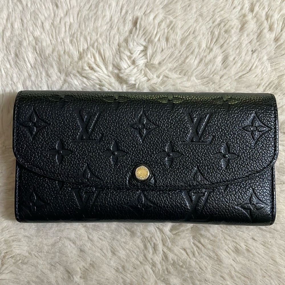 Authentic Louis Vuitton black empreinte wallet preowned